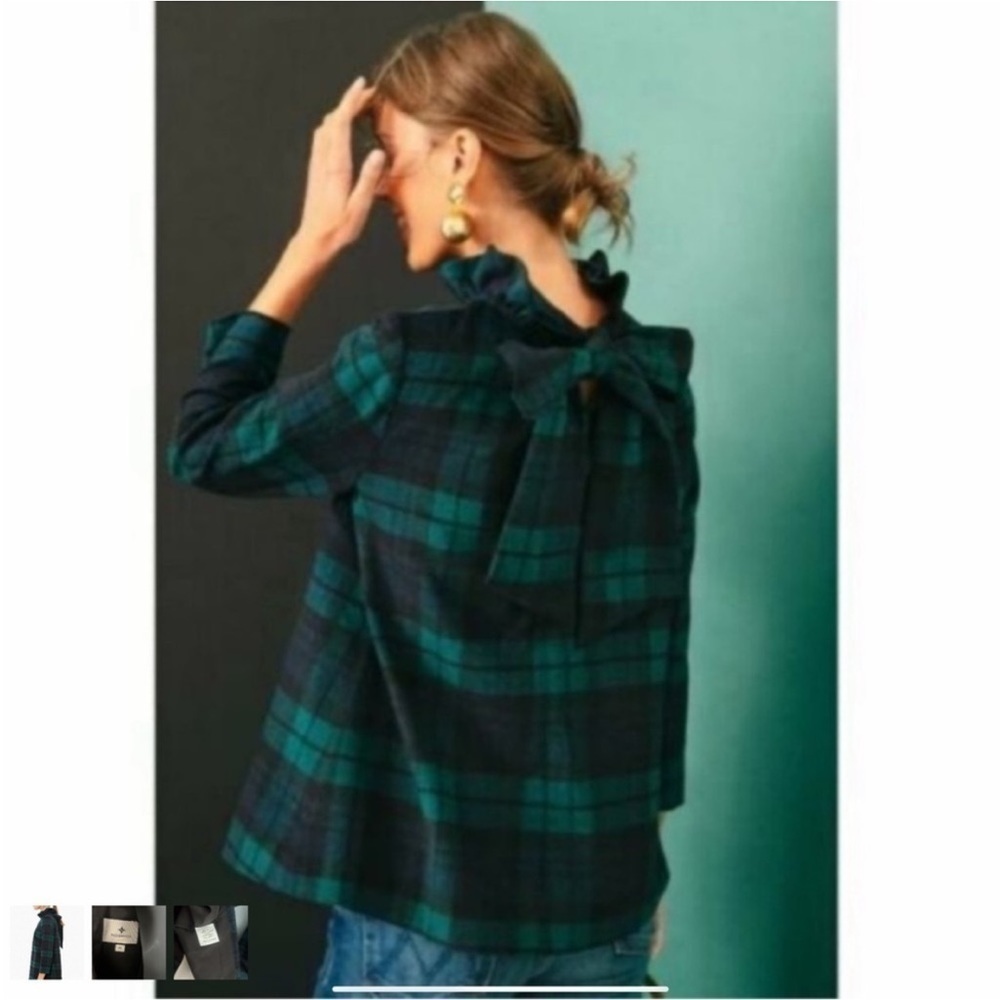 NWT TUCKERNUCK Blackwatch Plaid Faye Blouse